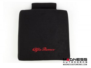 Seat Cushion - Black w/ Alfa Romeo Logo in Red